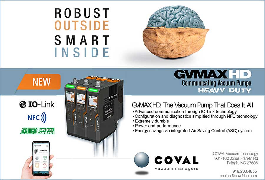GVMAX HD Communicating Vacuum Pumps from Coval